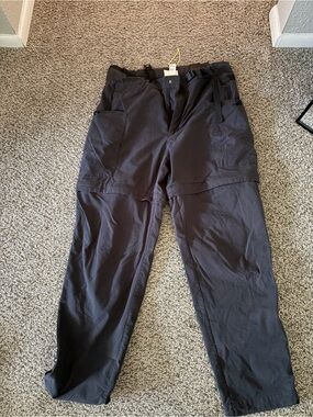 H&M Men's Black Cargo Zip-Off Pants